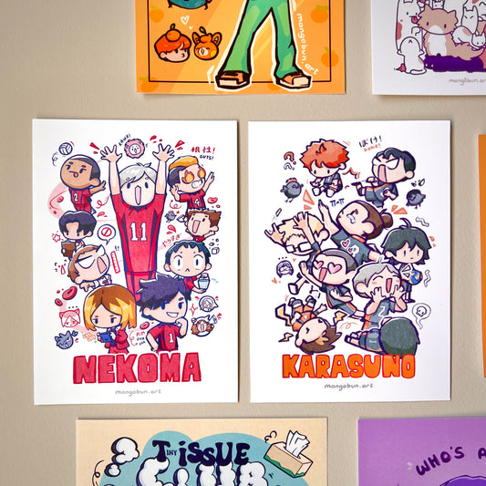 Tiny Volleyball Protagonists Prints